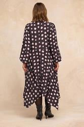 EVANS Plus Size Purple Spot Print Hanky Hem Dress | Evans 4