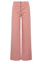 LTS Tall Women's Coral Pink Button Detail Wide Leg Jeans | Long Tall Sally 5