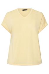 YOURS Curve Yellow Linen Look T-Shirt