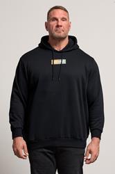 JACK & JONES Big & Tall Black Pan Logo Hoodie | BadRhino 3