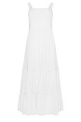 M&Co White Tiered Trim Midi Beach Dress | M&Co 5