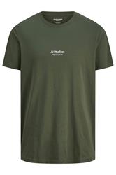 JACK & JONES Big & Tall Green JJ Studio T-Shirt | BadRhino 2