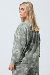 LIMITED COLLECTION Plus Size Grey 'La Lune' Tie Dye Sweatshirt | Yours Clothing 4