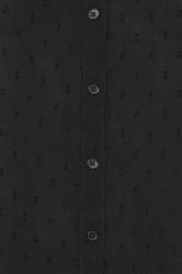 YOURS Curve Black Textured Dobby Blouse | Yours Clothing 6