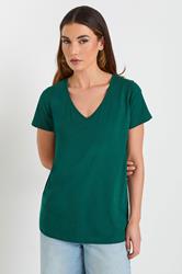 LTS Tall 2 PACK Green & Purple Cotton V-Neck T-Shirts | Long Tall Sally  1