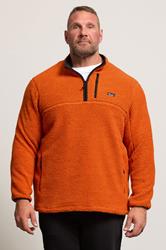 BadRhino Big & Tall Orange Sherpa Quarter Zip Fleece | BadRhino 3