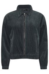 PixieGirl Petite Women's Charcoal Grey Cotton Cord Bomber Jacket | PixieGirl 7