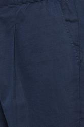 BadRhino Big & Tall Navy Blue Cotton Linen Mix Shorts | BadRhino 7