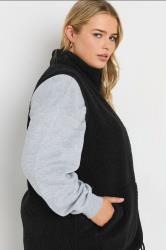 YOURS Plus Size Black Teddy Borg Gilet | Yours Clothing 4
