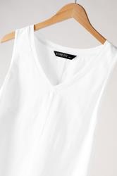 EVANS Plus Size White Premium Cotton Vest Top | Evans 8