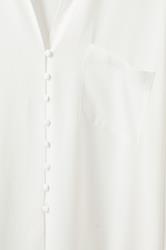 EVANS Plus Size White Dipped Hem Oversized Shirt | Evans 6