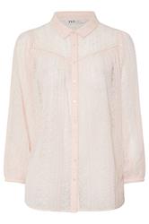 YOURS Curve Light Pink Sheer Embroidered Blouse