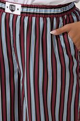 LIMITED COLLECTION Plus Size Blue Stripe Boxer Waist Trousers | Yours Clothing 4