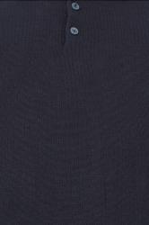 BadRhino Big & Tall Navy Blue Knitted Short Sleeve Polo Shirt | BadRhino 5