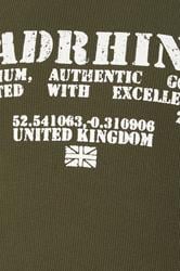 BadRhino Big & Tall Khaki Green Military Waffle Texture T-Shirt | BadRhino 9