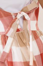 PixieGirl Petite Women's Pink Check Cotton Midi Dress | PixieGirl 5