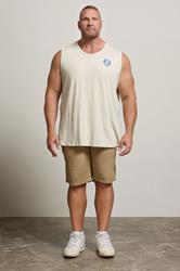 JACK & JONES Big & Tall 2 PACK Moonbeam White & Black Vests | BadRhino 1