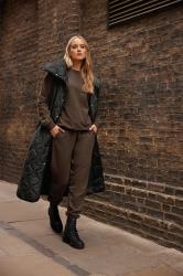 LTS Tall Black Funnel Neck Quilted Longline Gilet | Long Tall Sally 1