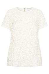YOURS LONDON Plus Size White Textured Abstract Blouse | Yours Clothing 5