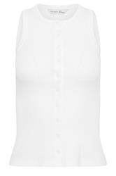 PixieGirl Petite 2 PACK Women's White & Black Ribbed Cotton Vest Top | PixieGirl 9