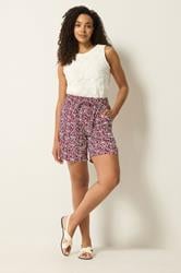 M&Co Red Tile Print Shorts | M&Co 1