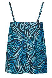YOURS Plus Size Blue Pacific Abstract Print Tankini Top | Yours Clothing 8
