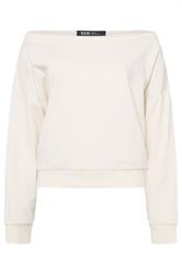 YOURS Curve Ivory White Off Shoulder Sweatshirt
