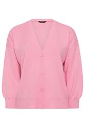 LIMITED COLLECTION Curve Pink Balloon Sleeve Cardigan