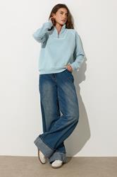 LTS Tall Womens Light Blue Zip Sweatshirt | Long Tall Sally 2