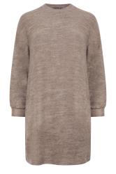 YOURS Curve Mocha Brown Soft Touch Jumper Dress