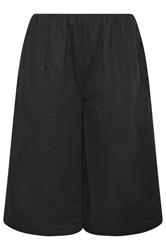 PixieGirl Petite Black Cotton Poplin Culottes