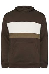 BadRhino Big & Tall Brown Cut & Sew Hoodie