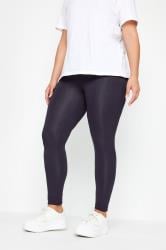 Plus Size Navy Blue Soft Touch Leggings | Yours Clothing 1