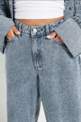 PixieGirl Petite Women's Blue Wash Denim Turn Up Jeans | PixieGirl 4