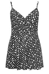 YOURS Plus Size Black Diamond Wrap Swimdress | Yours Clothing 6
