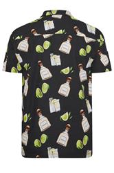 BadRhino Big & Tall Black Tequila Print Revere Shirt | BadRhino 6