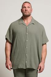 JACK & JONES Big & Tall Light Blue Resort Shirt | BadRhino 3