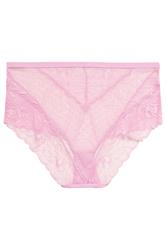 YOURS Plus Size Pink Floral Lace Brazilian Briefs | Yours Clothing 6