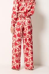 LTS Tall Women's Pink Floral Satin Wide Leg Trousers | Long Tall Sally 4