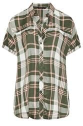 YOURS Curve Green Checked Shirt