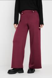 PixieGirl Petite Women's Burgundy Red Tailored Tab Wide Leg Trousers | PixieGirl 2
