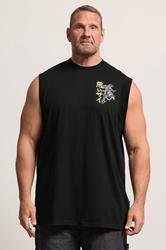 BadRhino Big & Tall Black Extra Long Tiger Graphic Muscle Vest | BadRhino 3
