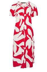 EVANS Plus Size Red Premium Linen Abstract Print Maxi Dress | Evans 7
