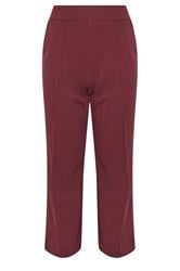 M&Co Petite Berry Red Pintuck Trousers | M&Co 6
