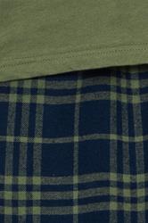 BadRhino Big & Tall Khaki Green Check Pyjama Set | BadRhino 5