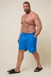 BadRhino Big & Tall Blue Cargo Swim Shorts | BadRhino 1