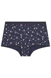 YOURSET 5 PACK Plus Size Navy Blue Celestial Print Shorts | Yours Clothing 7