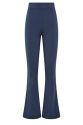 LTS Tall Navy Blue Side Stripe Cotton Flared Leggings