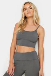 PixieGirl Petite Women's 2 PACK Grey Ribbed Bralette Top | PixieGirl 6