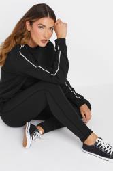 LTS Tall 2 PACK Black & Grey Contrast Stitch Cotton Leggings | Long Tall Sally 6